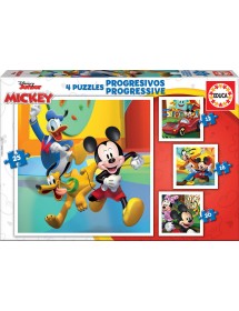 Puzzle 4 em 1 - Mickey e os Amigos