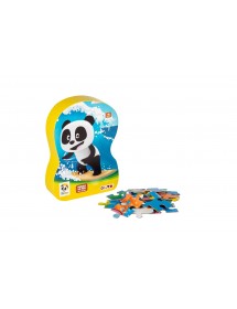 Puzzle 44 Peças - Na Praia Com o Panda