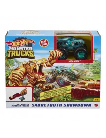 Pista HotWheels - Monster Trucks - Confronto Com o Tigre Dentes de Sabre
