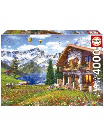 Puzzle 4000 Peças - Casa nos Alpes